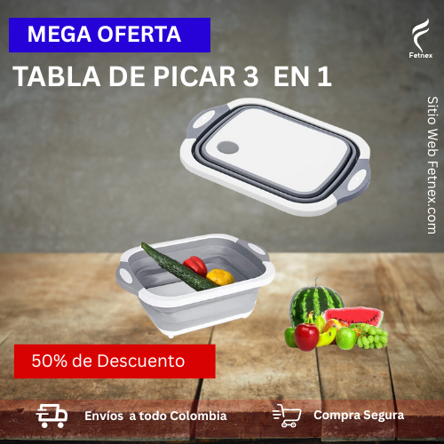 TABLA PARA PICAR PLEGABLE 3 EN 1