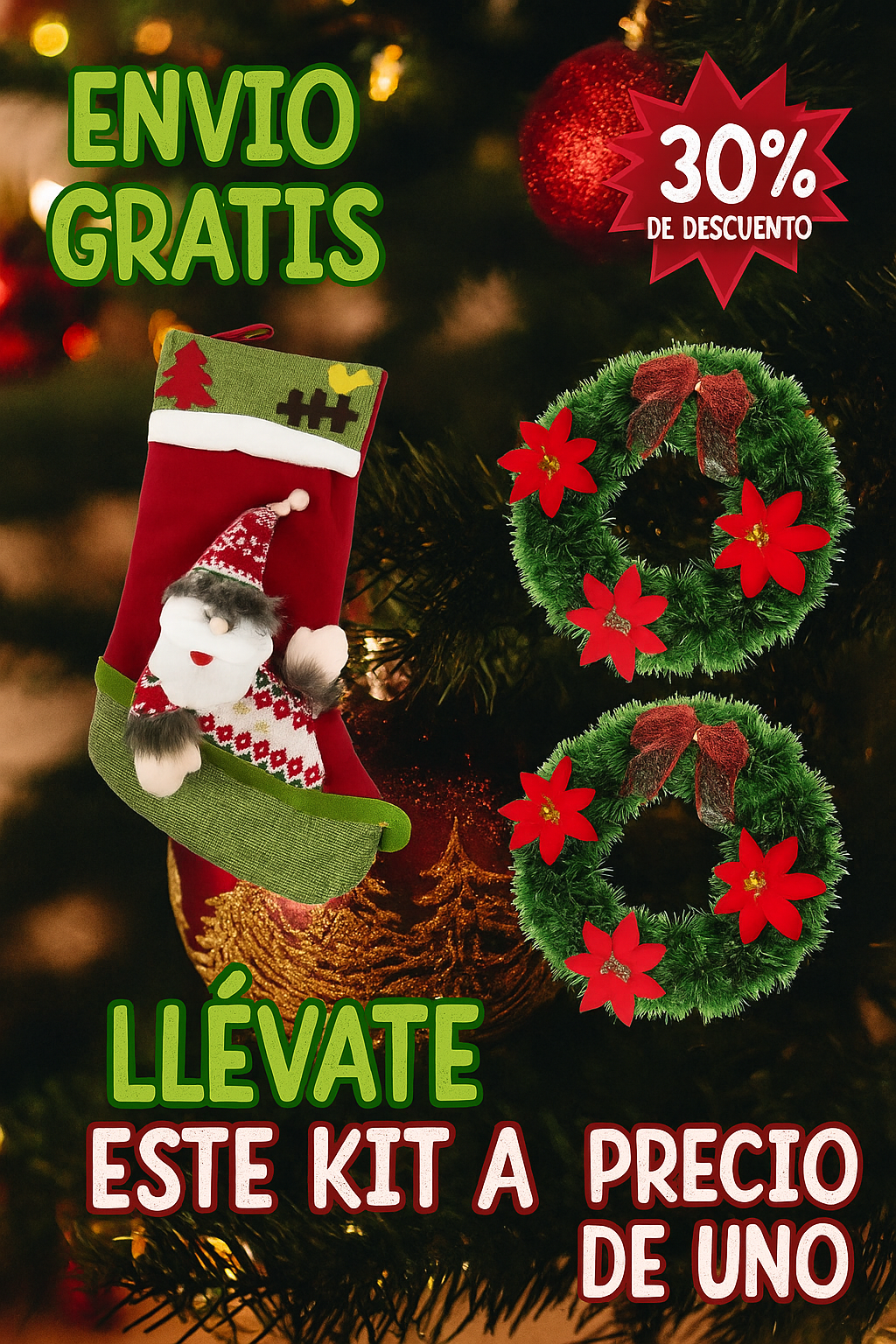 Corona X2 y Bota navideños