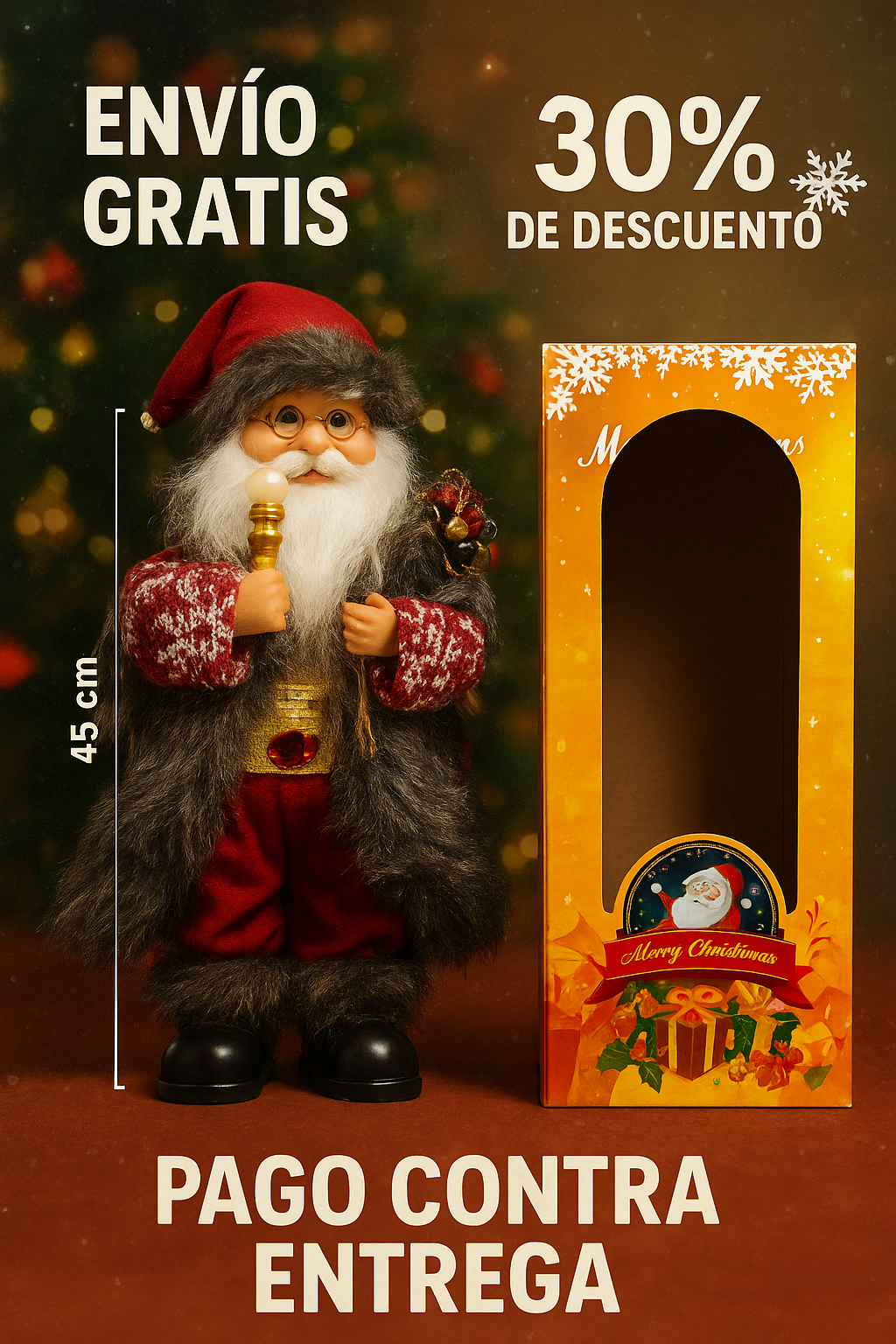 MUÑECO PAPA NOEL CON SONIDOS