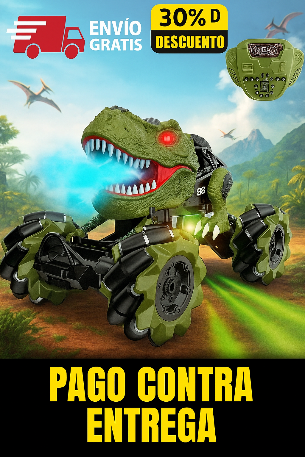 JUGUETE DINOREX CARRO CONTROL REMOTO