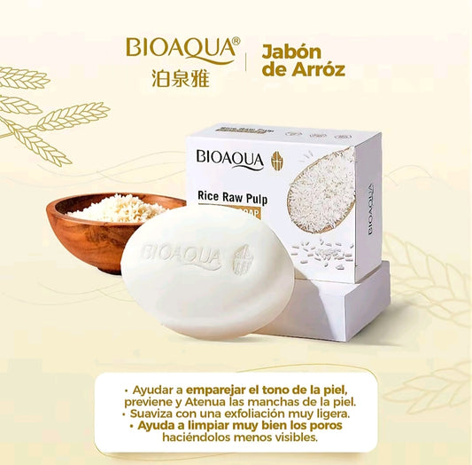 Jabon En Barra De Arroz Bioaqua